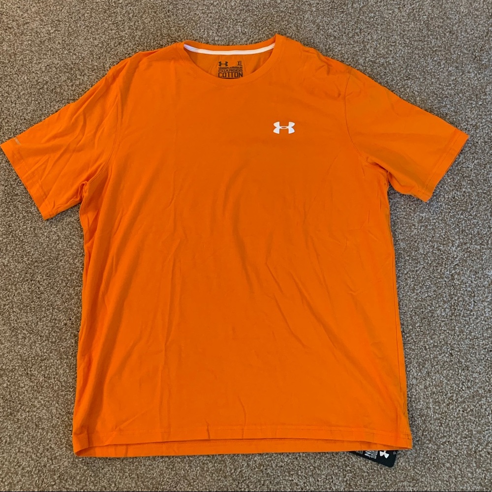 Orange under armour dri-fit